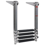 Boat 4 Step Ladder 316 Stainless Steel Folding Ladde, Pontoon Boat Telescopin...