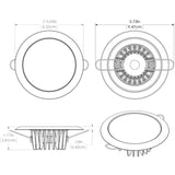 Lumitec LED Exterior or Interior Down Light, Flush Mount, High Output, Slim P...