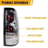 Boine Tail Light Compatible With 2003-2006 Chevy Silverado 1500 2500 3500 GMC...