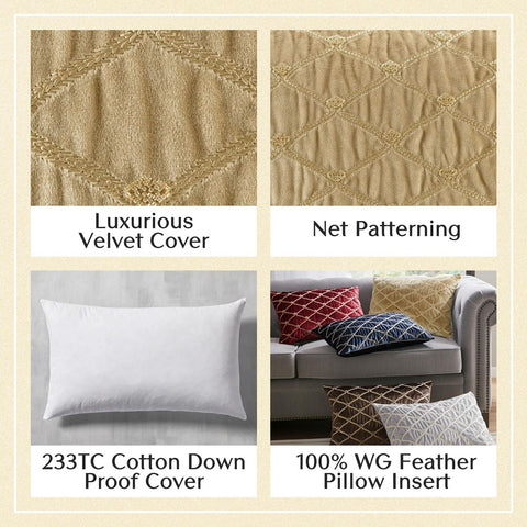 Aumont Normal Pillow, 22x15, Gold Oblong 22x15"
