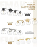 Emak Modern Gold Bathroom Light Fixtures Over Mirror, 4 Light Bathroom Vanity...