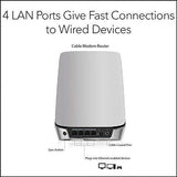 NETGEAR Orbi WiFi 6 Router with DOCSIS 3.1 Built-in Cable Modem White