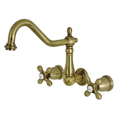 Kingston Brass KS1023AX Wall Mount Tub Filler, Antique Brass