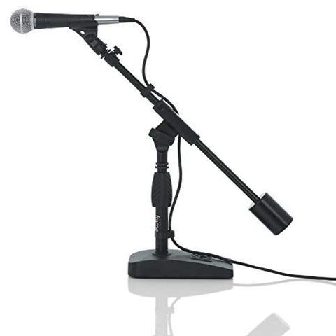 Gator Frameworks Short Weighted Base Microphone Deluxe Base, Black