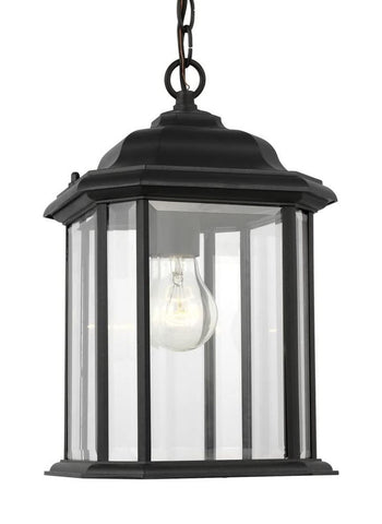 Generation Lighting 60031-12 One Light Outdoor Pendant Clear Black