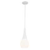 Kichler Deela 17 Inch 1 Light Pendant with Satin Etched Cased Opal Glass in W...