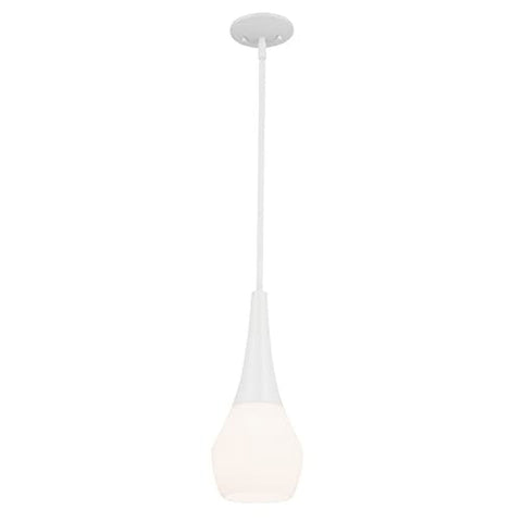 Kichler Deela 17 Inch 1 Light Pendant with Satin Etched Cased Opal Glass in W...