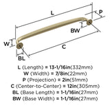 Amerock BP54055BBZ | Golden Champagne Appliance Pull | 12 inch (305mm) Center...