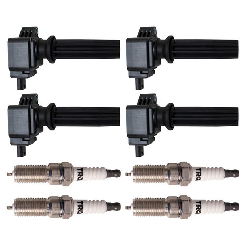 TRQ Ignition Kit Ignition Coil Spark Plugs Compatible with 12-19 Ford 13-17 J...