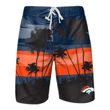 FOCO Men's NFL Team Logo Sunset Swim Boardshorts Denver Broncos 3X-Large