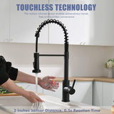 GIMILI Black Touchless Kitchen Faucet Motion Sensor Matte