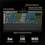 Corsair K100 RGB Optical-Mechanical Wired Gaming OPX- Optical Switch, Black