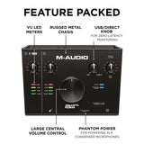 M-Audio AIR 192x4 USB C Audio Interface for Recording, Podcasting, Streaming ...