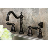 Kingston Brass KS1795PKLBS Duchess Widespread Kitchen Faucet, Oil Rubbed Bronze