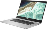 ASUS Chromebook C523 Laptop, 15.6" HD NanoEdge-Display with 180 Silver