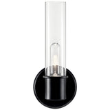 KICHLER Aviv 1-Light Wall Sconce, Modern Light with Clear Glass in Black, for...