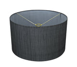 Aspen Creative 58327B, Drum Uno Lamp Shade, Grey & Black, 17" Top x 17" Botto...