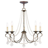 Livex Lighting 6515-71 Pennington 5 Light Chandelier, Hand Applied Venetian G...