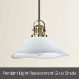 Aspen Creative 23511-11, Frosted Replacement Glass Shade for Medium Base Sock...