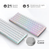 RK ROYAL KLUDGE RK84 Pro RGB 75% Triple Mode BT5.0/2.4G/USB-C Hot Swappable M...