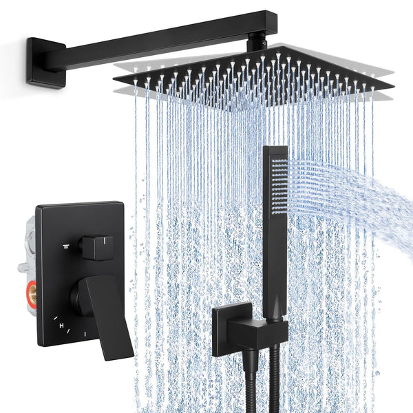 KES Shower Faucet Set, 10 Inches Rain Shower Head with Handheld Spray, Shower...