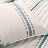 Lush Decor Comforter Farmhouse Stripe, Full/Queen, Blue 3 Quilt