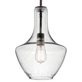 Kichler Everly 15.25" Kitchen Bell Pendant in Olde Bronze&#174;, 1-Light Clear S