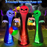 12FT Halloween Inflatables Decoration Outdoor Giant Pumpkin Reaper Ghost with...