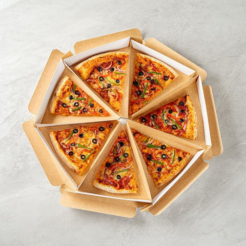 Restaurantware Eco Pie 9.3 x 10.3 x 1.8 Inch Pizza Slice Boxes 100 Clamshell ...