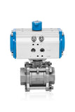 Unox 1" (DN25) Single Acting Pneumatic Actuated Ball Valve Stainless Steel AI...