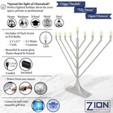 Large 23" Rambam Angled Electric Menorah with Flame Shaped Bulbs Traditional ...