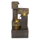Alpine Corporation ZDQ110 Indoor/Outdoor Floor Multi-Tier Fountain w/LED Ligh...