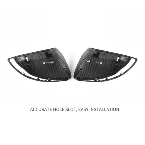 C Class W205 Mirror Cover,Real Dry Carbon Fiber Replacement Mirror Cap,Fit fo...