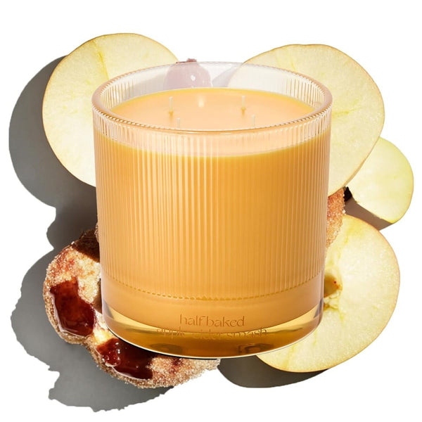 Half Baked Apple Cider Smash Scented Candle by Snif, Festive Fall Candle, 200...