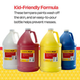 School Smart Tempera Paints for School and Arts and Crafts Use, One Gallon Ea...