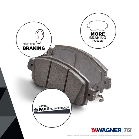 Wagner Brake ThermoQuiet QC1414 Ceramic Disc Brake Pad Set TQ - Ceramic