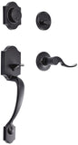 Amazon Basics Handleset with Shelby Lever - Single Cylinder - Matte Black