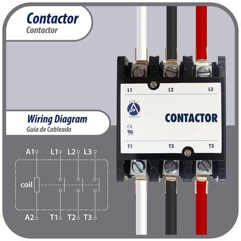 Appli Parts APAC-375240 Heavy Duty 3 Poles Contactor 75 Amp 240 Volts Coil Re...