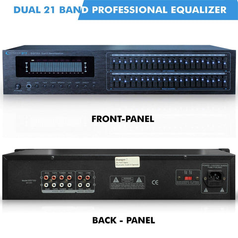 Technical Pro Dual 21 Band Professional Stereo Equalizer with Individual LED ...