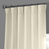 HPD Half Price Drapes French Linen Curtains 108 50W x 108L, Ancient Ivory