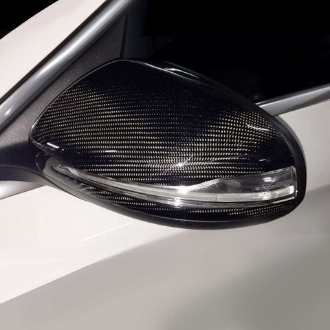C Class W205 Mirror Cover,Real Dry Carbon Fiber Replacement Mirror Cap,Fit fo...