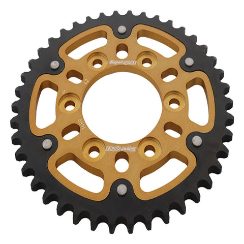 Supersprox - Gold Stealth Sprocket, 42T, Chain Size 525, Rst-1489-42-Gld