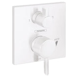 hansgrohe 15862701 Ecostat Square with Diverter Matte White GPM Pressure Bala...