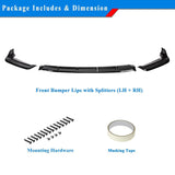 Front Lip Spoiler Compatible with 2016-2021 Honda Civic Sedan 10th Gen Front ...