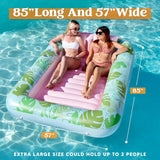 Sloosh XL Inflatable Tanning Pool Lounger Float for Adults, 85" x 57" Extra L...