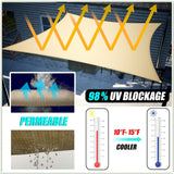 Amgo 10' x 20' Turquoise Rectangle Sun Shade Sail Canopy Awning UPF50+ AGTAPR...