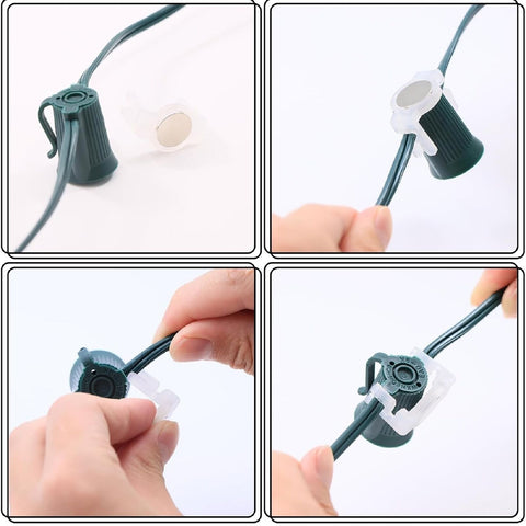 100PCS Extra Strong Magnetic Christmas Light Clips, with Iron Sheet and Screw...
