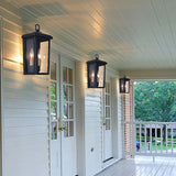 MO&OK 2 Pack Outdoor Wall Lights,Coffee Garage Wall Sconce(Tempered Glass Lam...