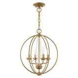 Livex Lighting 40914-05 Transitional Four Light Mini Chandelier/Ceiling Mount...