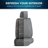 Car Seat Covers &#8211; DiamondLux Edition Premium Faux Leather Charcoal Gray Se